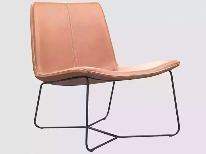 Slope Lounge Chair West Elm Low-poly 3D model