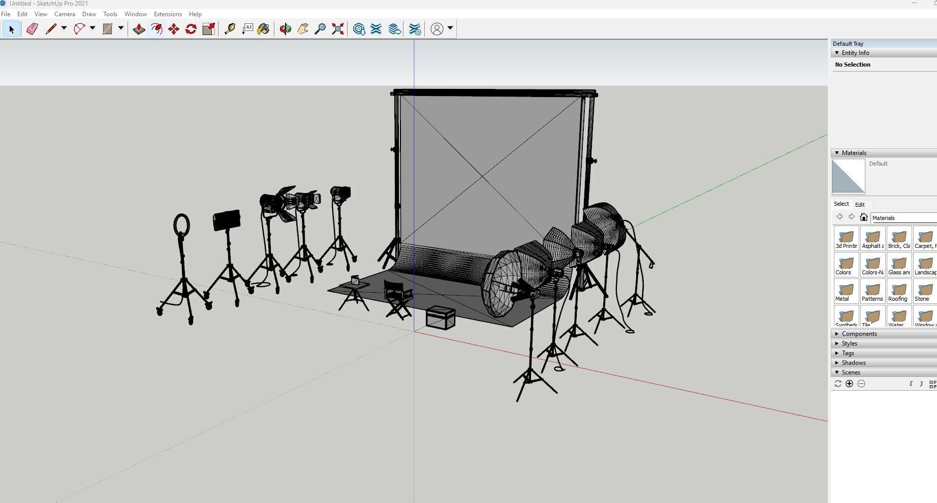 Studio Photography Lighting Models 3D model_24