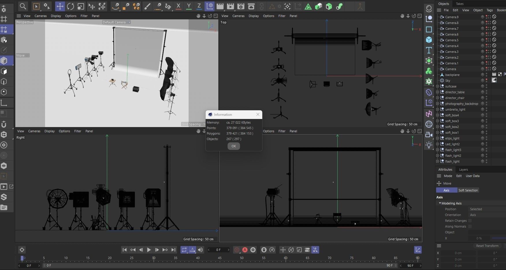Studio Photography Lighting Models 3D model_20