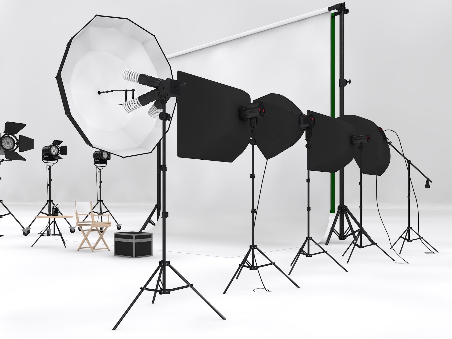 Studio Photography Lighting Models 3D model_6