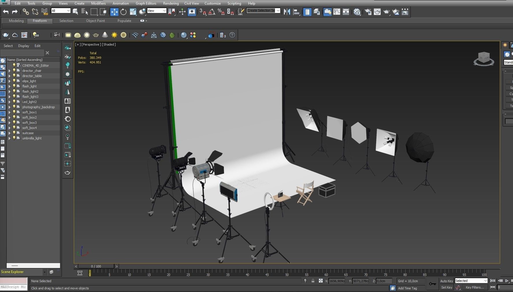 Studio Photography Lighting Models 3D model_22