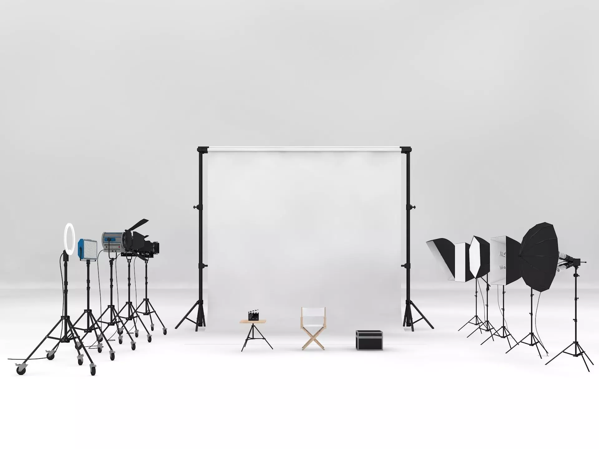 Studio Photography Lighting Models 3D model_0
