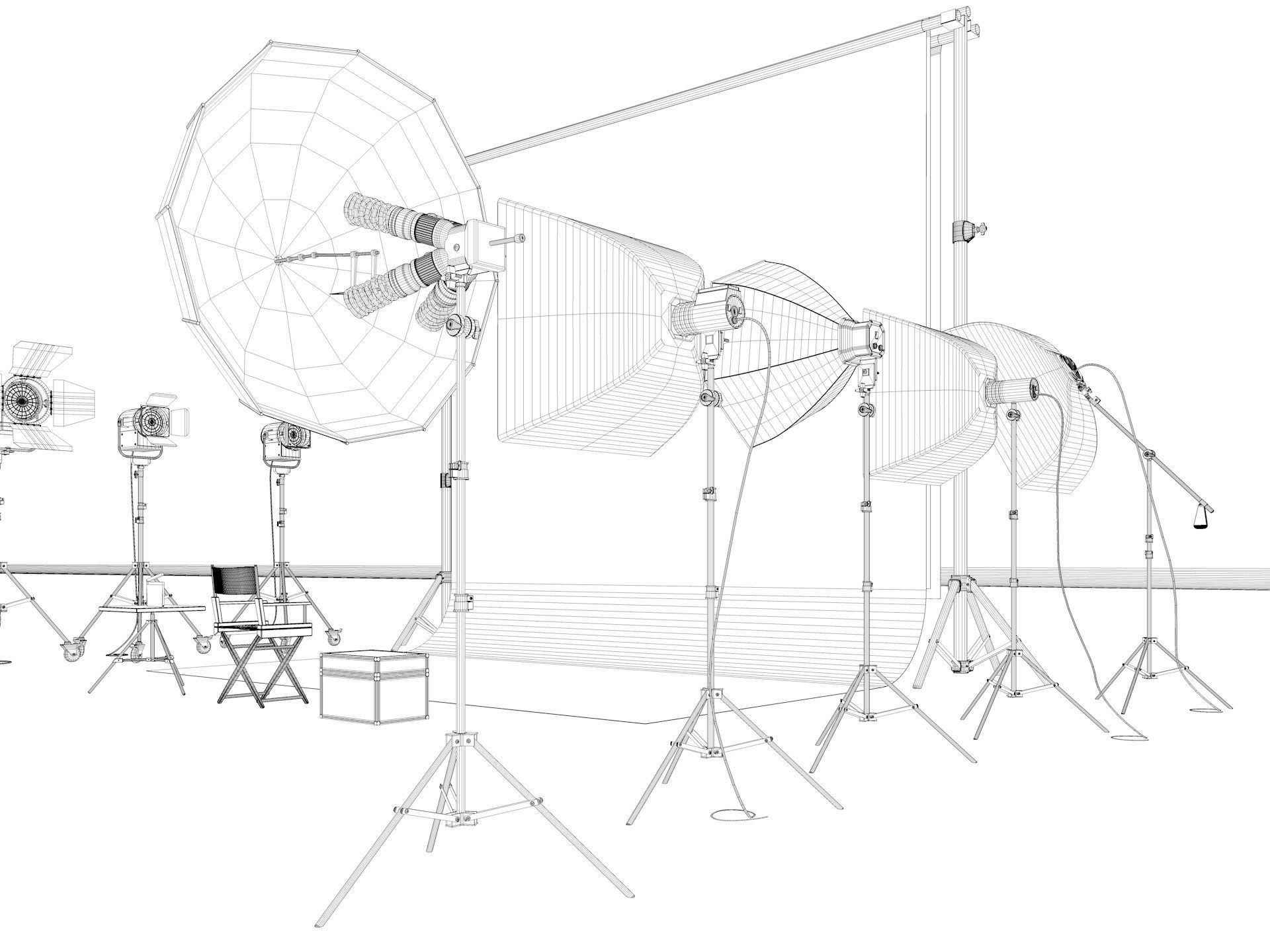 Studio Photography Lighting Models 3D model_17