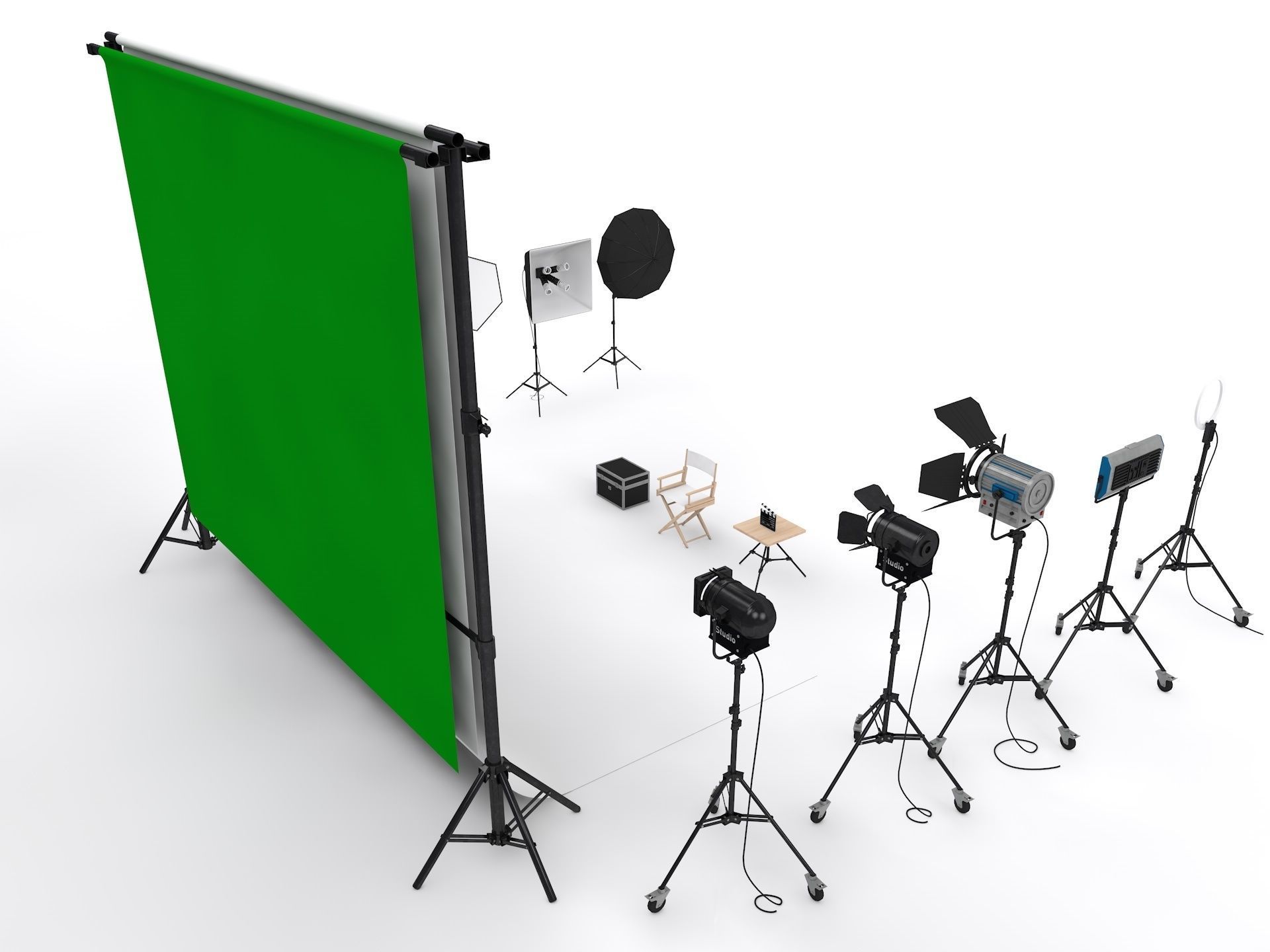 Studio Photography Lighting Models 3D model_8