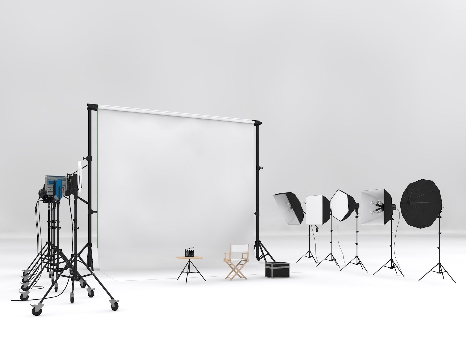 Studio Photography Lighting Models 3D model_1