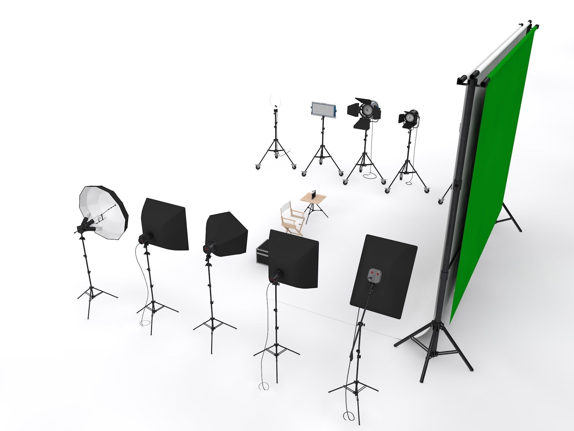 Studio Photography Lighting Models 3D model_9