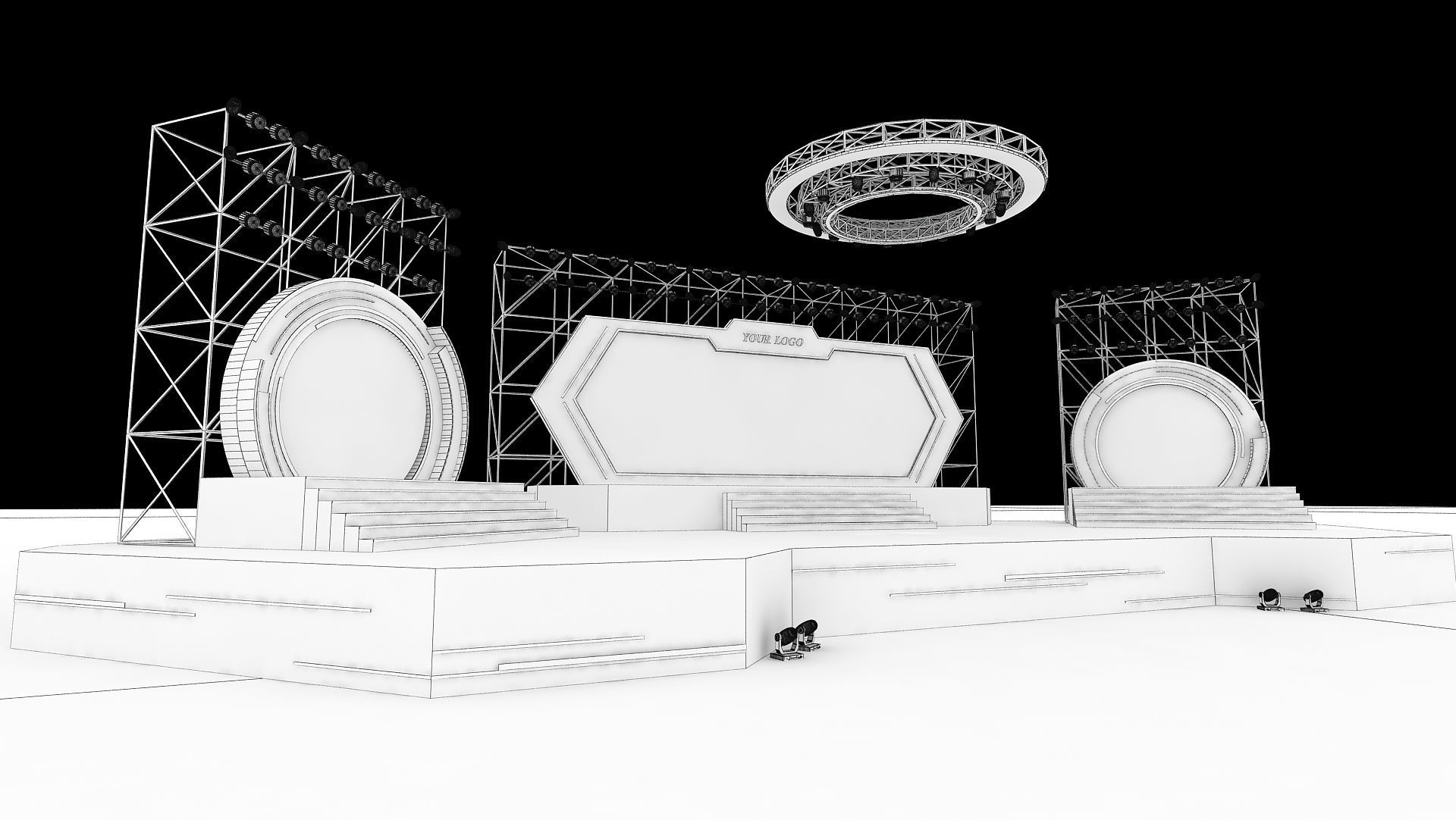 Event stage 04 design  3D model_7