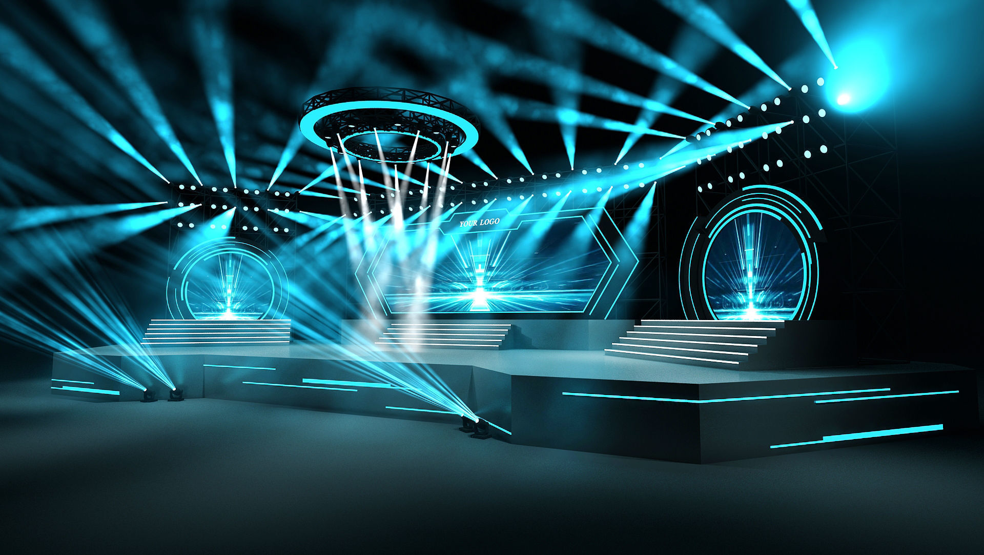 Event stage 04 design  3D model_1