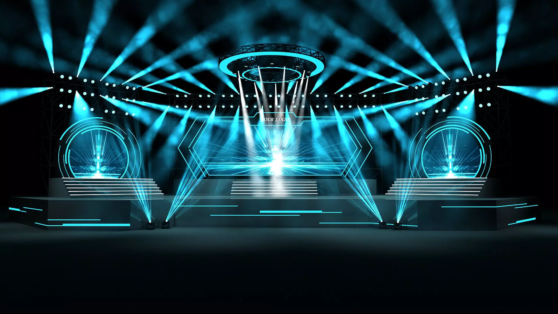 Event stage 04 design  3D model_0