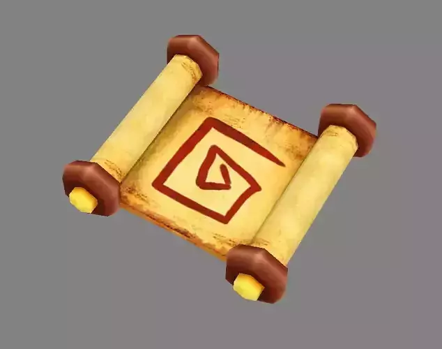 Cartoon Scroll - Secret Treasure Map