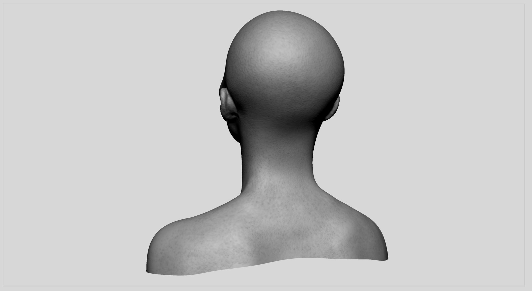 Asian Female Head v2 3D model_4