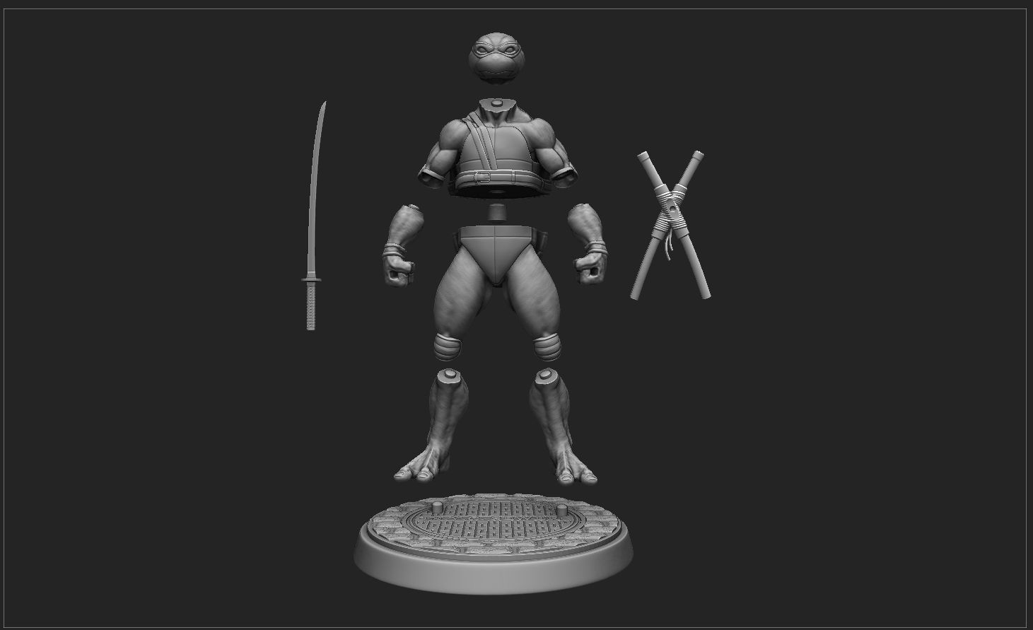 TORTUGAS NINJAS 1990 - TMNT - LEONARDO 3D print model_11