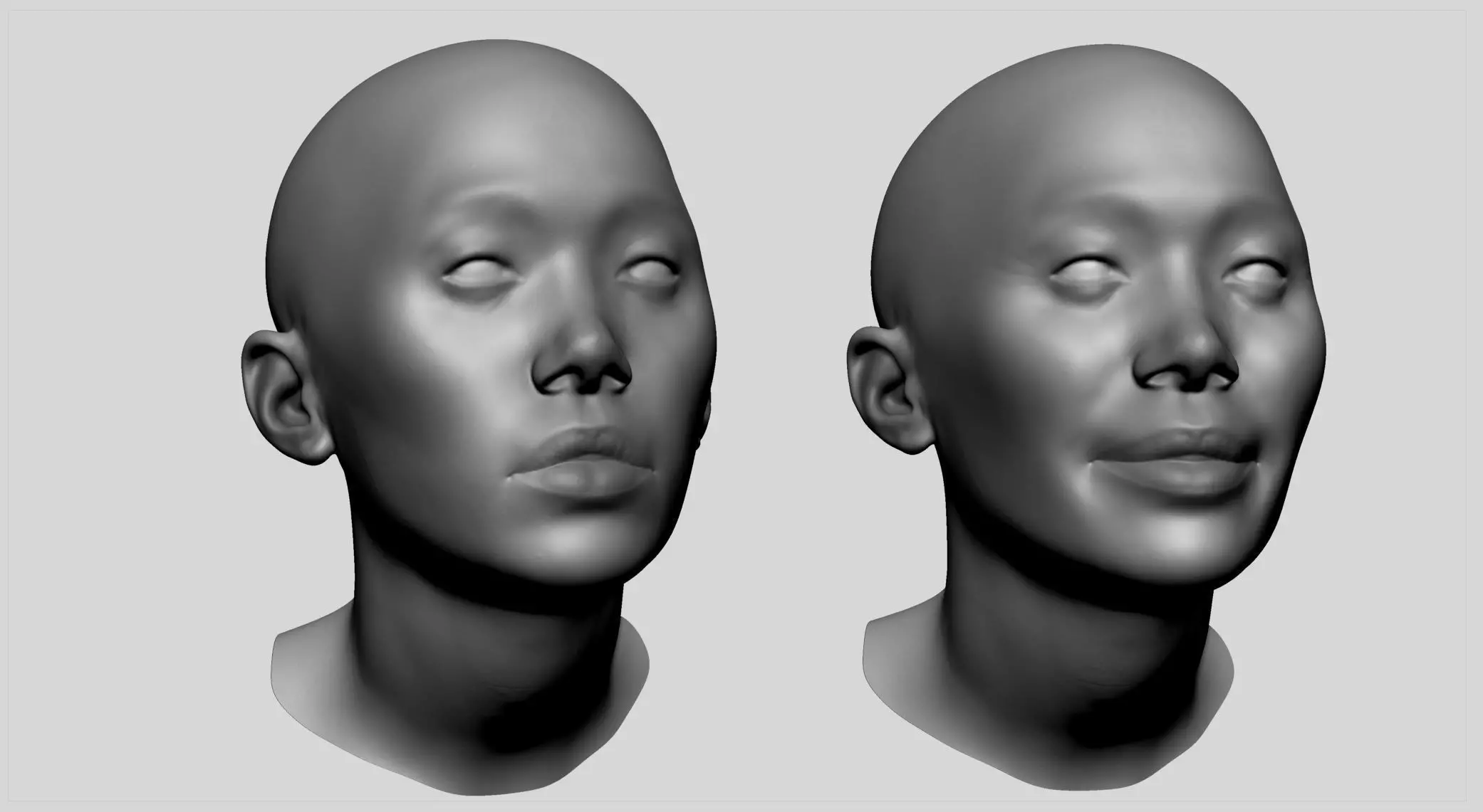 Female Head v12 3D model_0