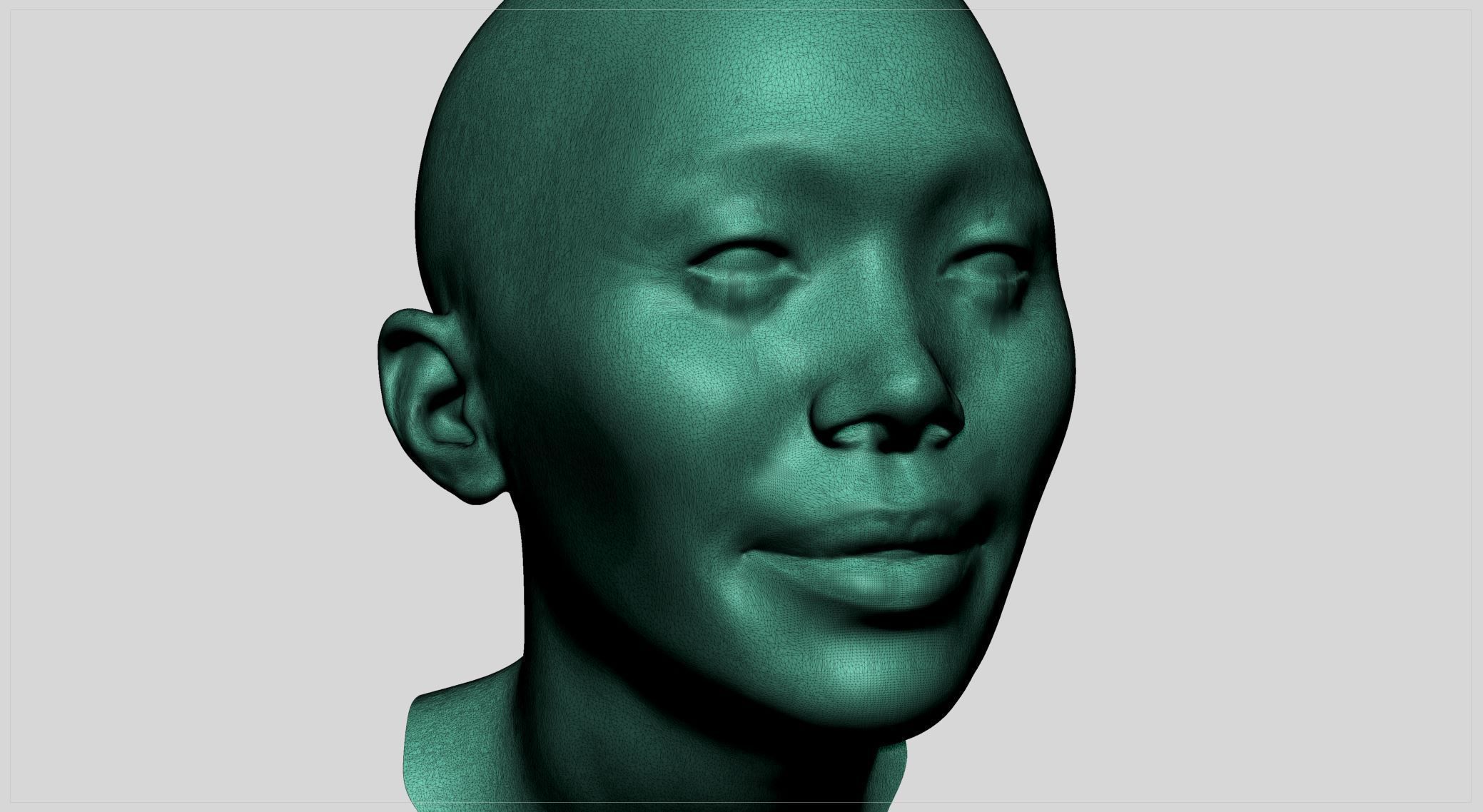 Female Head v12 3D model_16