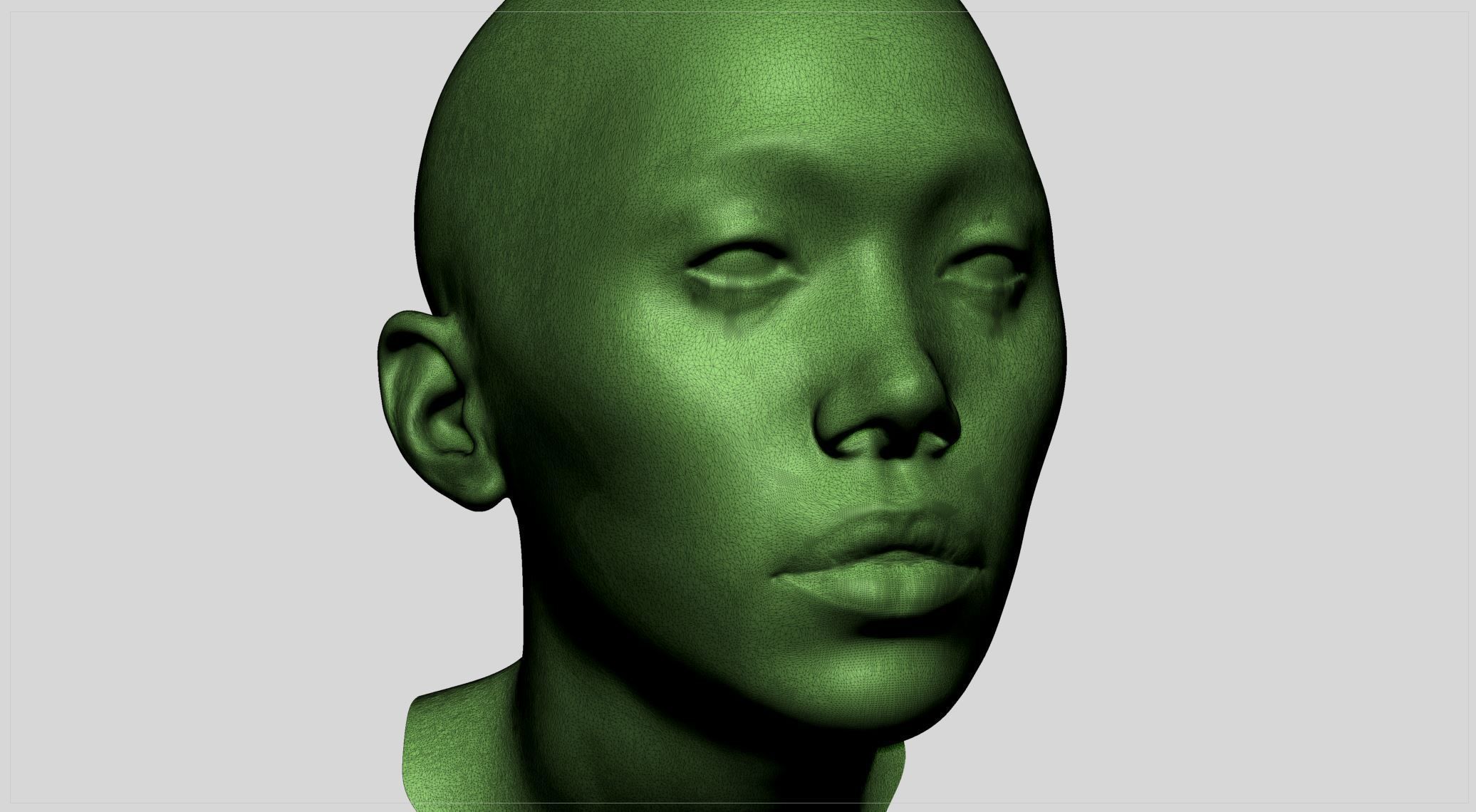 Female Head v12 3D model_15