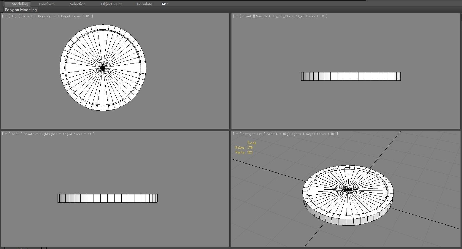 Cartoon  stone platform Low-poly 3D model_5