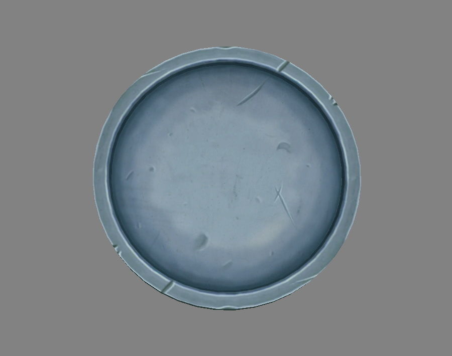 Cartoon  stone platform Low-poly 3D model_2