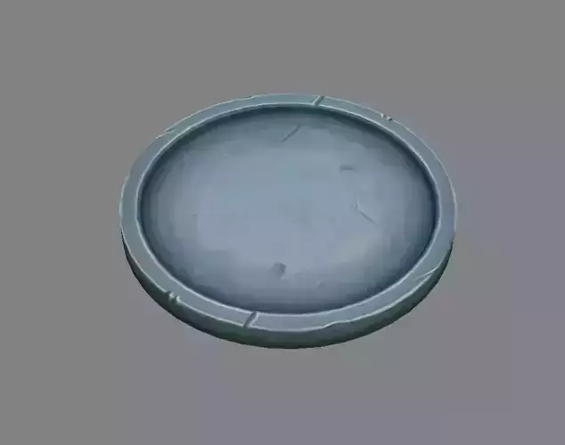 Cartoon  stone platform Low-poly 3D model