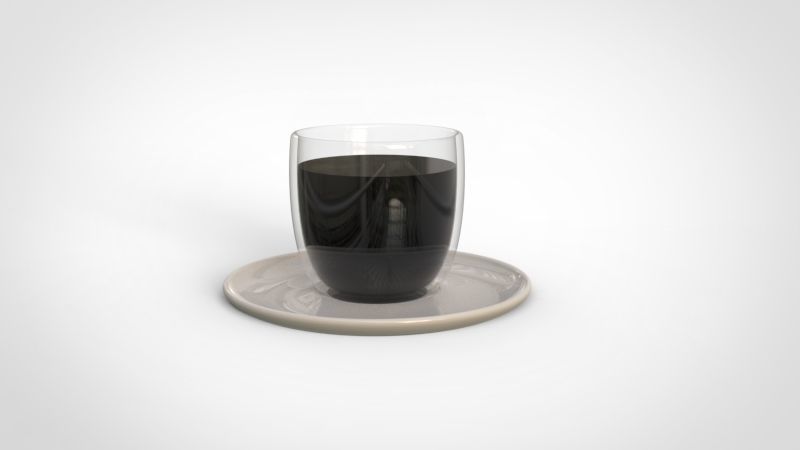 Cup with coffee 3d model 3d model Low-poly 3D model_3