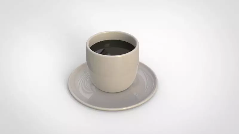 Cup with coffee 3d model 3d model Low-poly 3D model_0