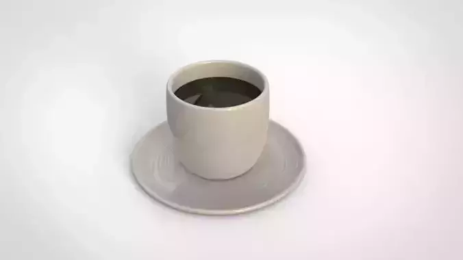 Cup with coffee 3d model 3d model