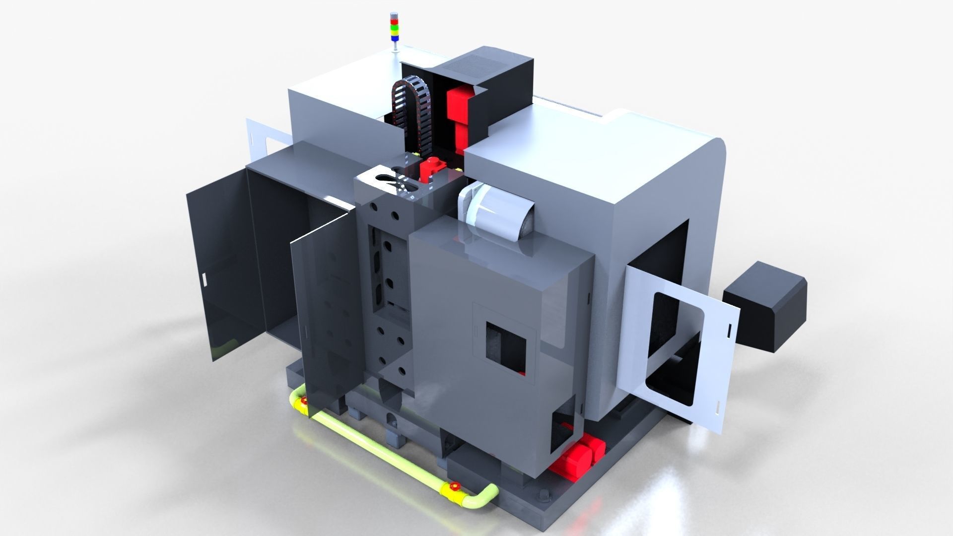 Vertical Turning Machine WMX50 3D model_5
