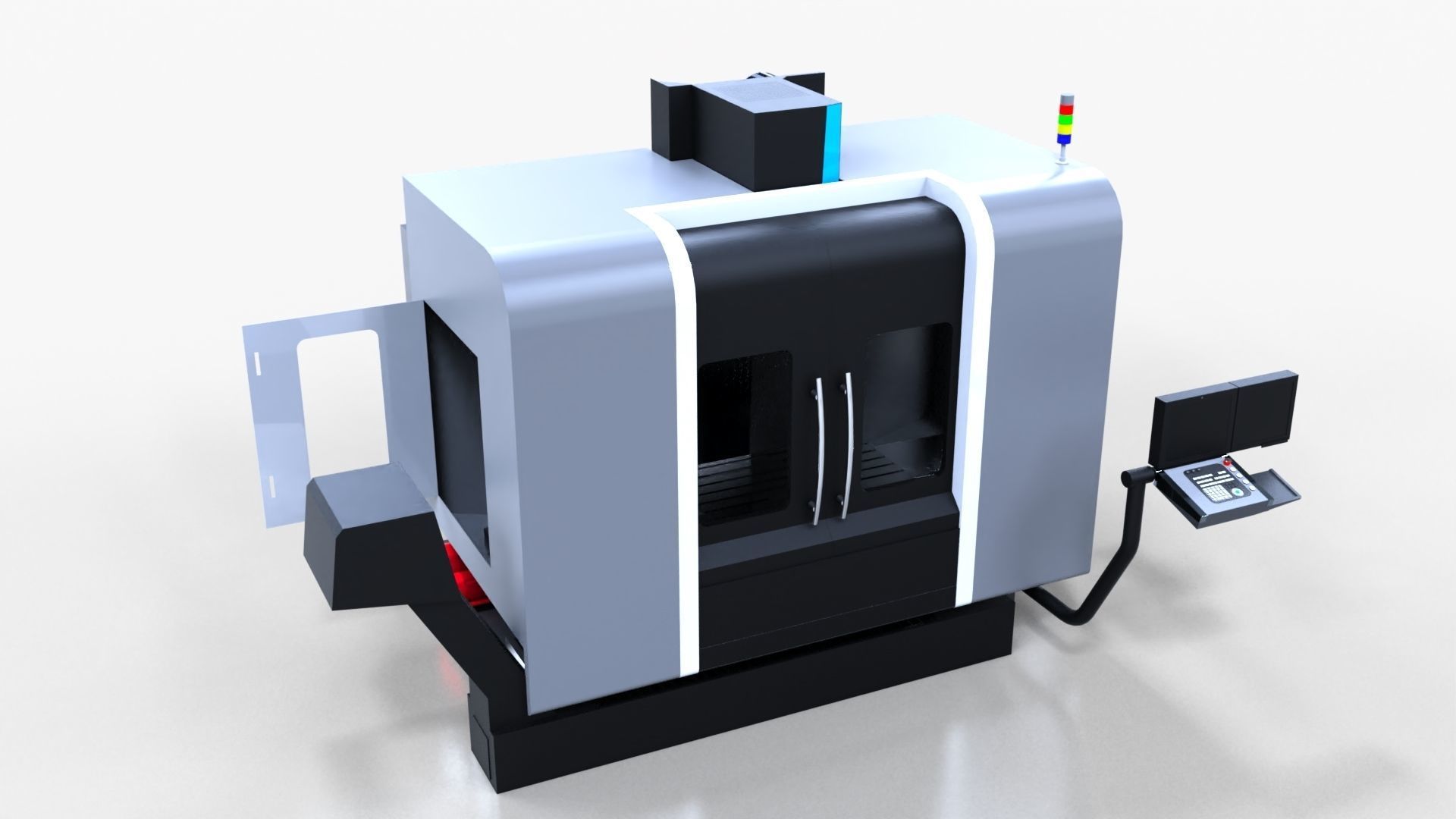 Vertical Turning Machine WMX50 3D model_1