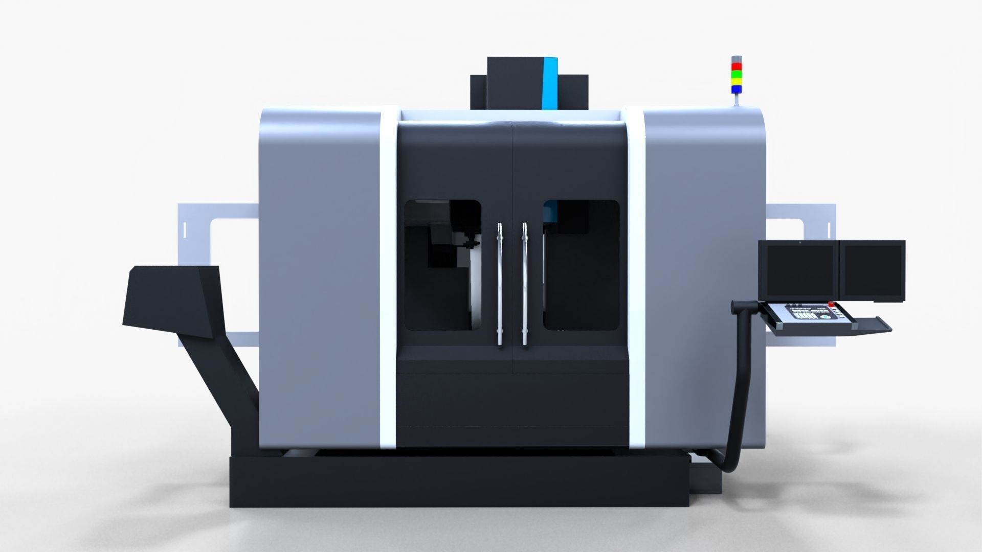 Vertical Turning Machine WMX50 3D model_2