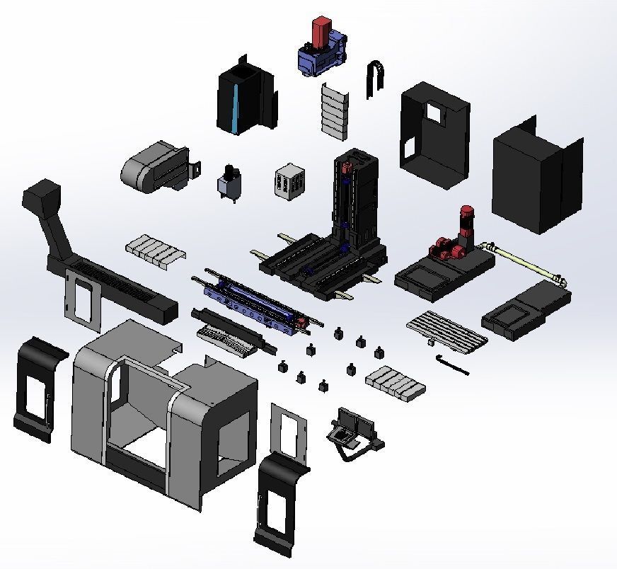 Vertical Turning Machine WMX50 3D model_9