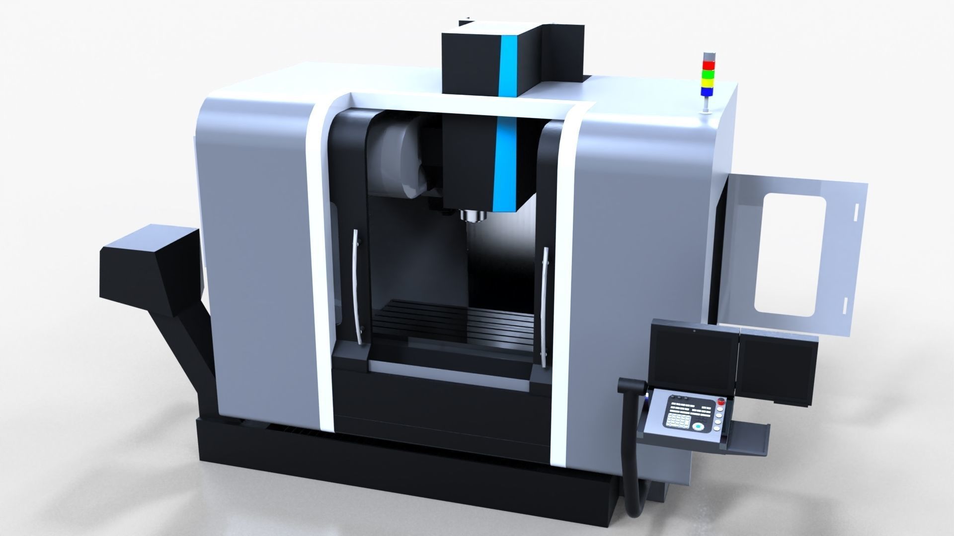 Vertical Turning Machine WMX50 3D model_3