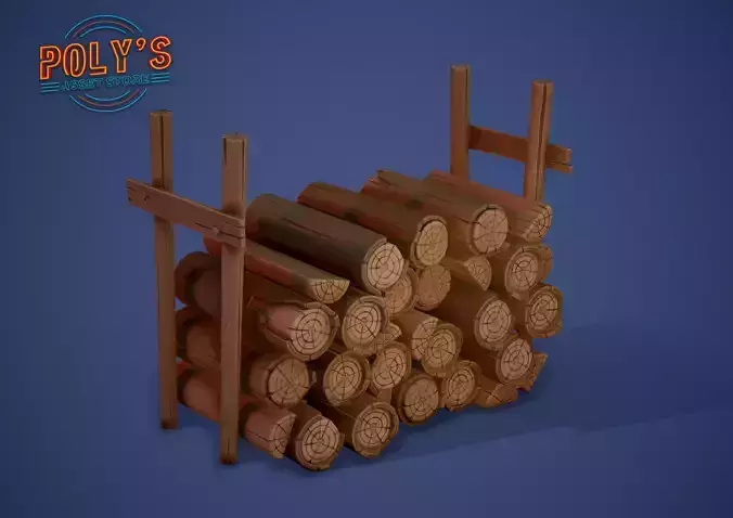 Logs Stylized - Low Poly