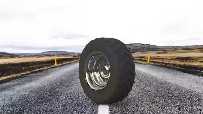 Wheel 3D model tire