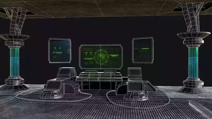 Sci-Fi Console Computer Base 2