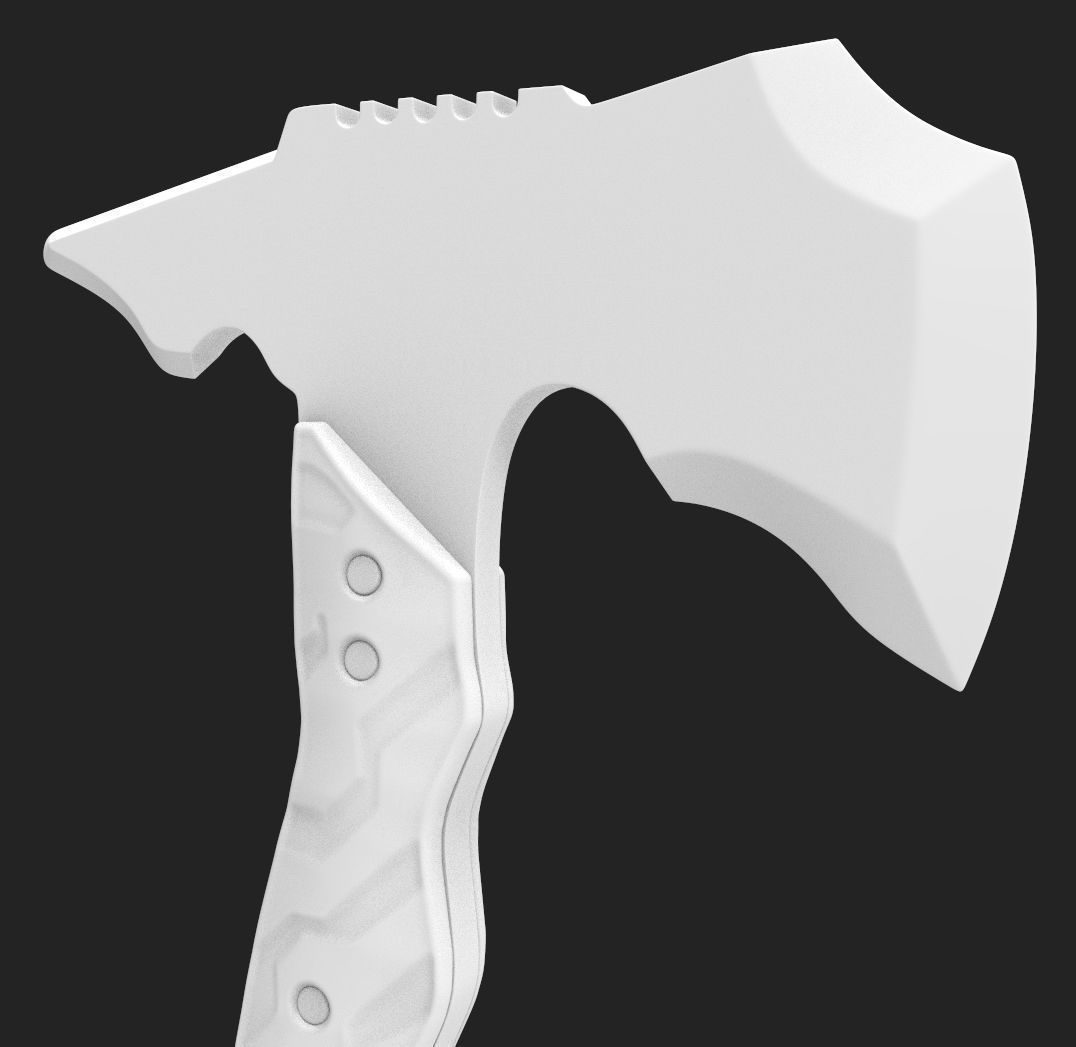 Tactical Axe  STL  3D print model 3D print model_3