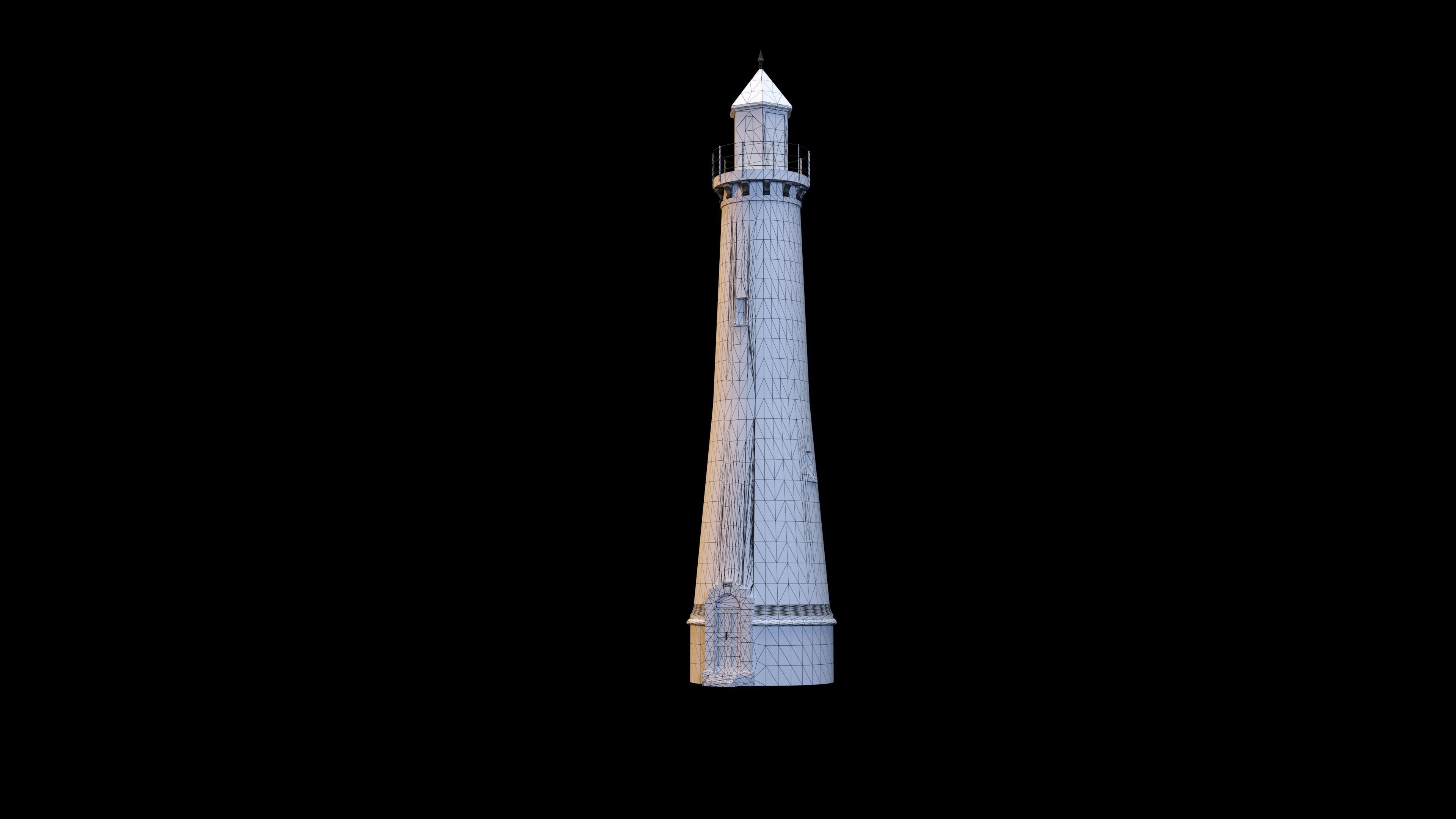 Stumholmen lighthouse 8K Low-poly 3D model_4