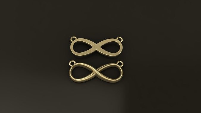 Infinity Pendant MId Size 20mm Width 3D print model