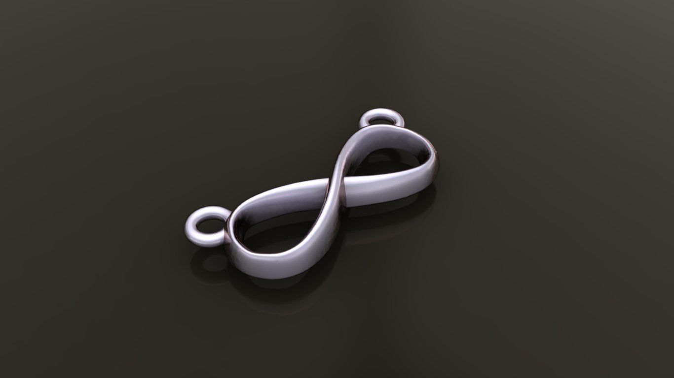 Infinity Pendant Small Size 12mm Width 3D print model_7