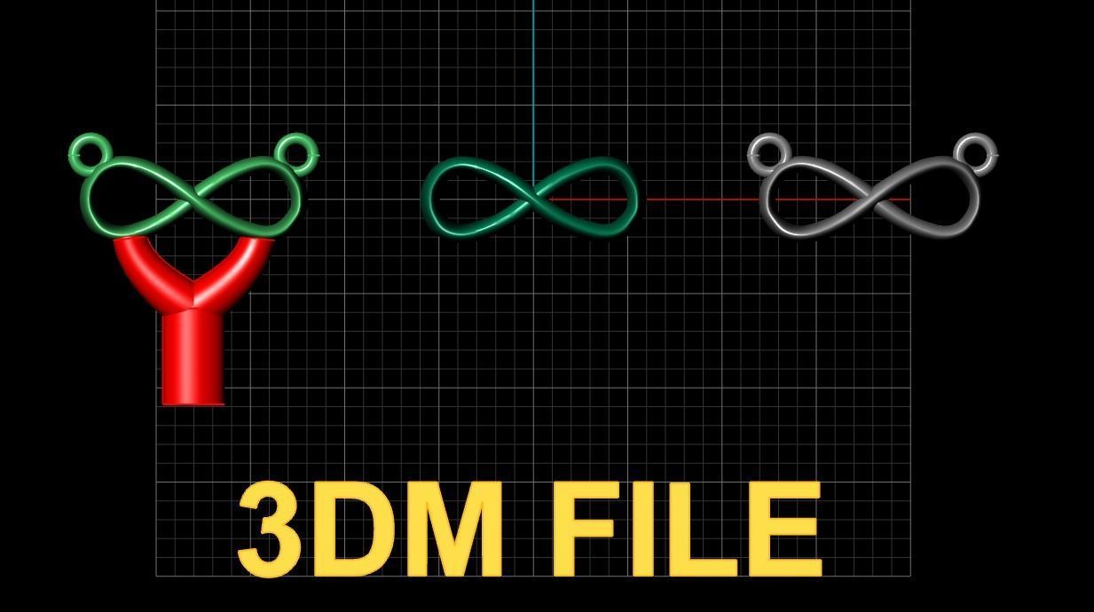 Infinity Pendant Small Size 12mm Width 3D print model_2