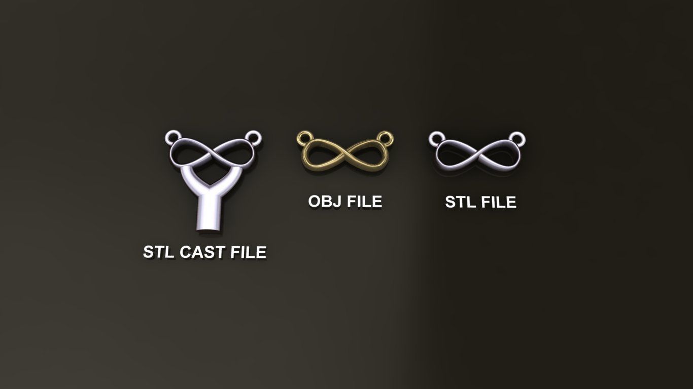 Infinity Pendant Small Size 12mm Width 3D print model_1