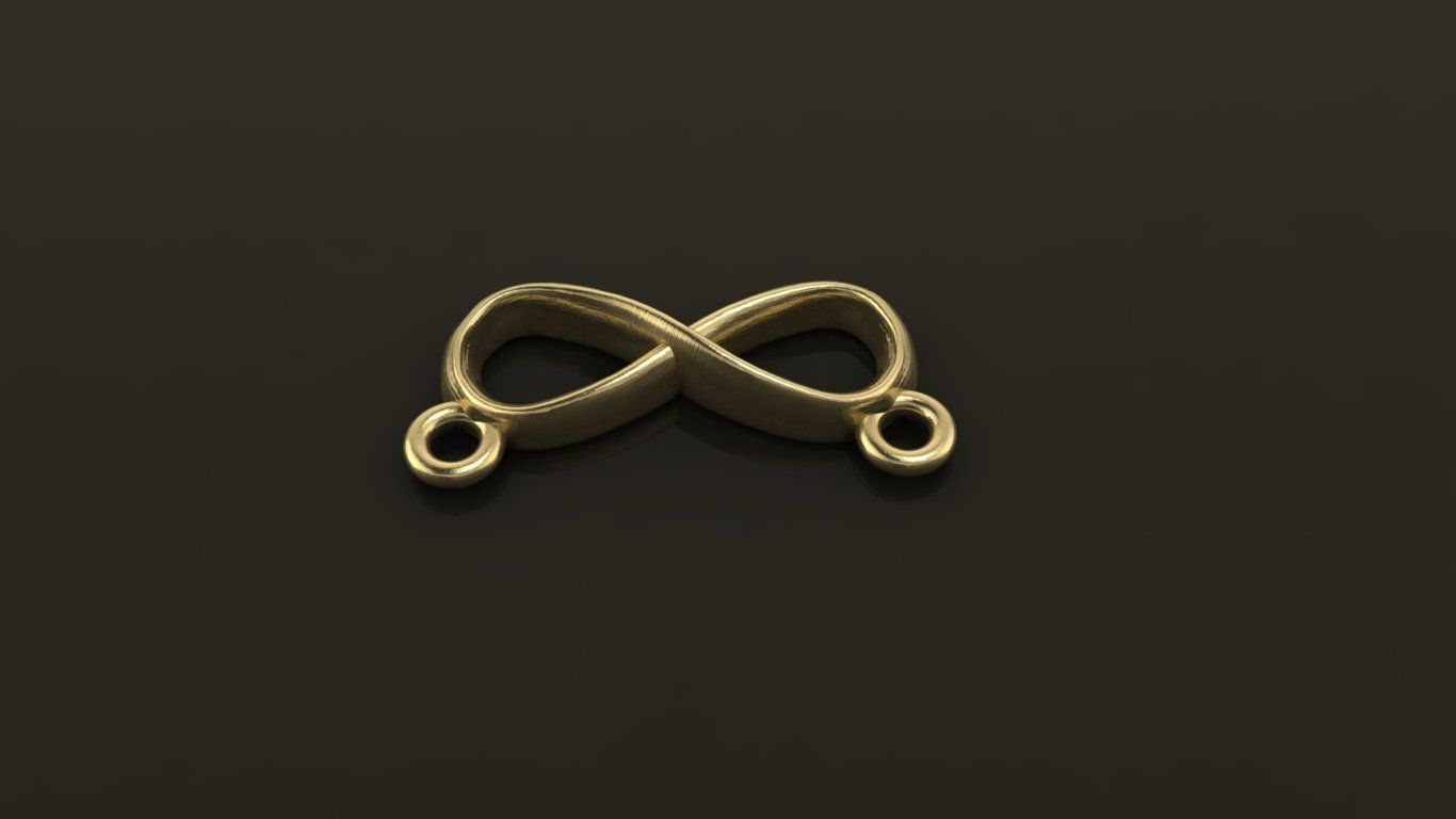 Infinity Pendant Small Size 12mm Width 3D print model_5
