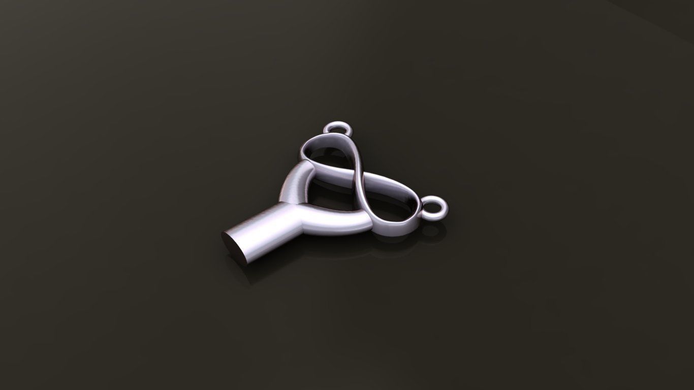 Infinity Pendant Small Size 12mm Width 3D print model_6