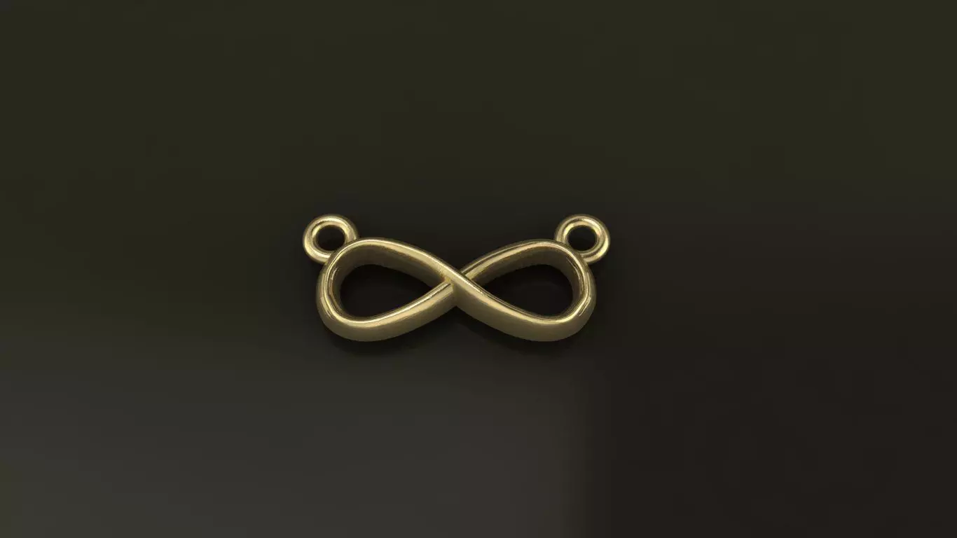 Infinity Pendant Small Size 12mm Width 3D print model_0