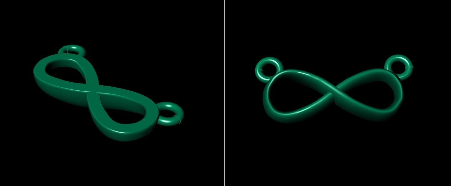Infinity Pendant Small Size 12mm Width 3D print model_12