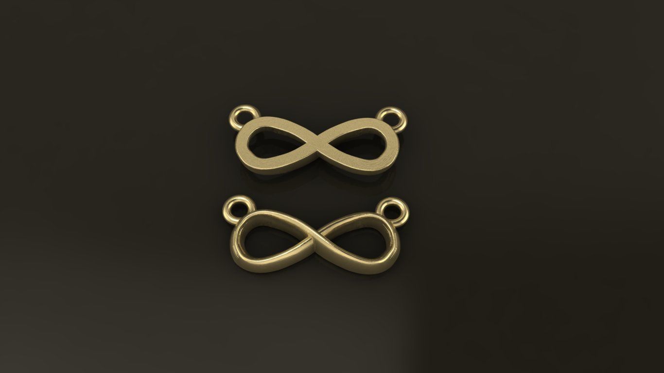 Infinity Pendant Small Size 12mm Width 3D print model_3