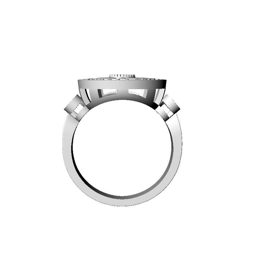 U032 Engagement ring 3D print model_4