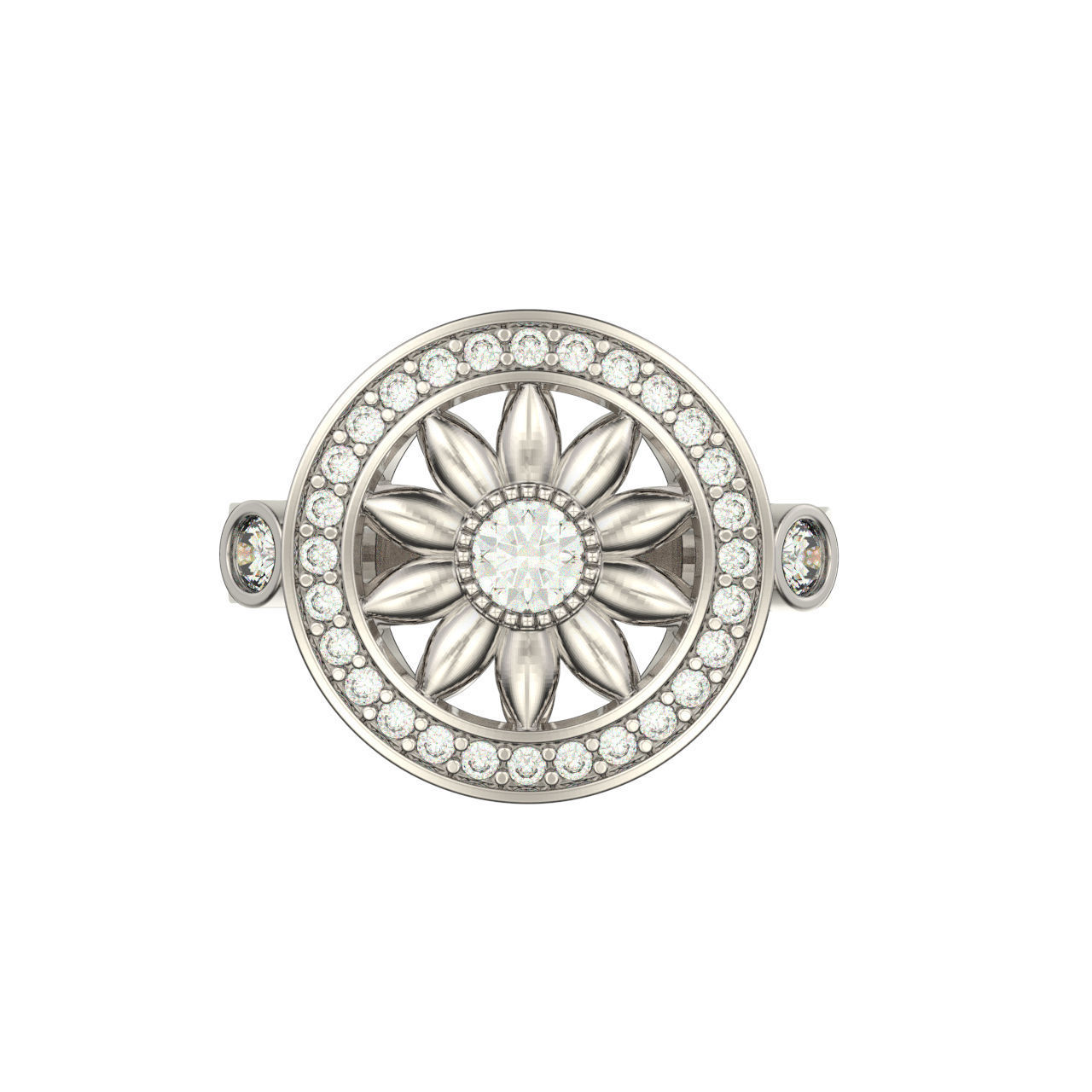 U032 Engagement ring 3D print model_2