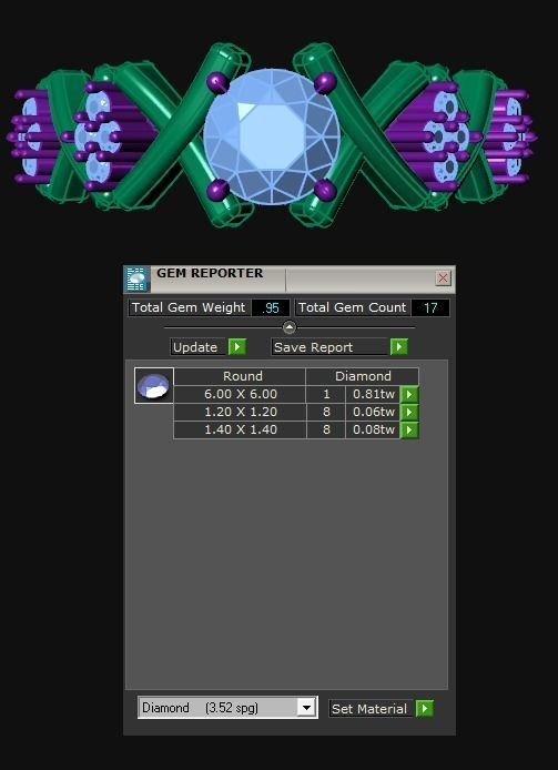 Diamond Jewelry Female Ring 3D print model 3D print model_4