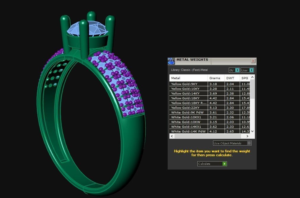 Diamond Jewelry Female Ring 3D print model 3D print model_7