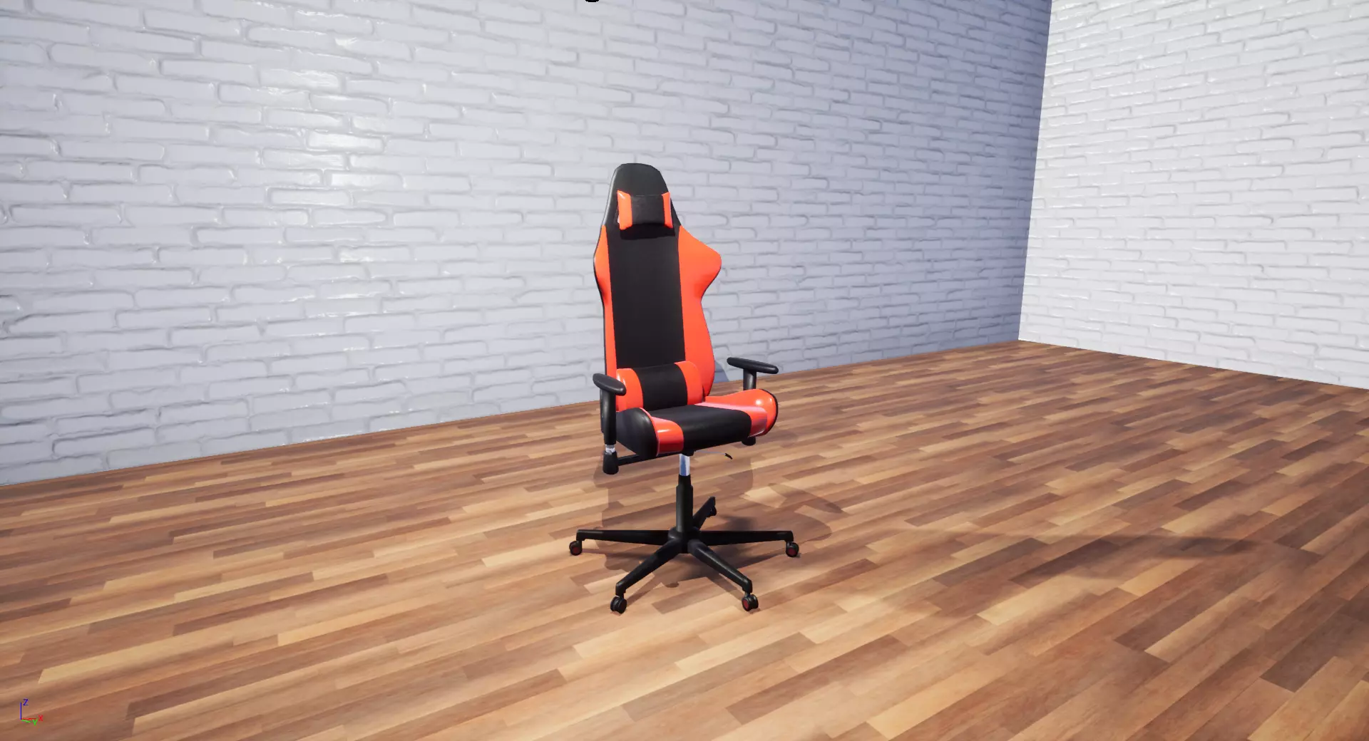 Low-Poly Gaming Chair Low-poly 3D model_0