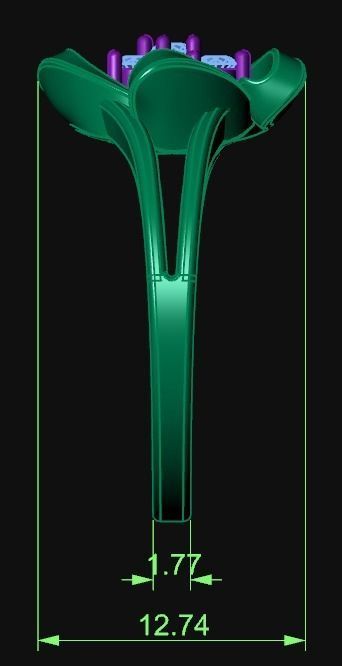 Diamond Jewelry Female Ring 3D print model 3D print model_6